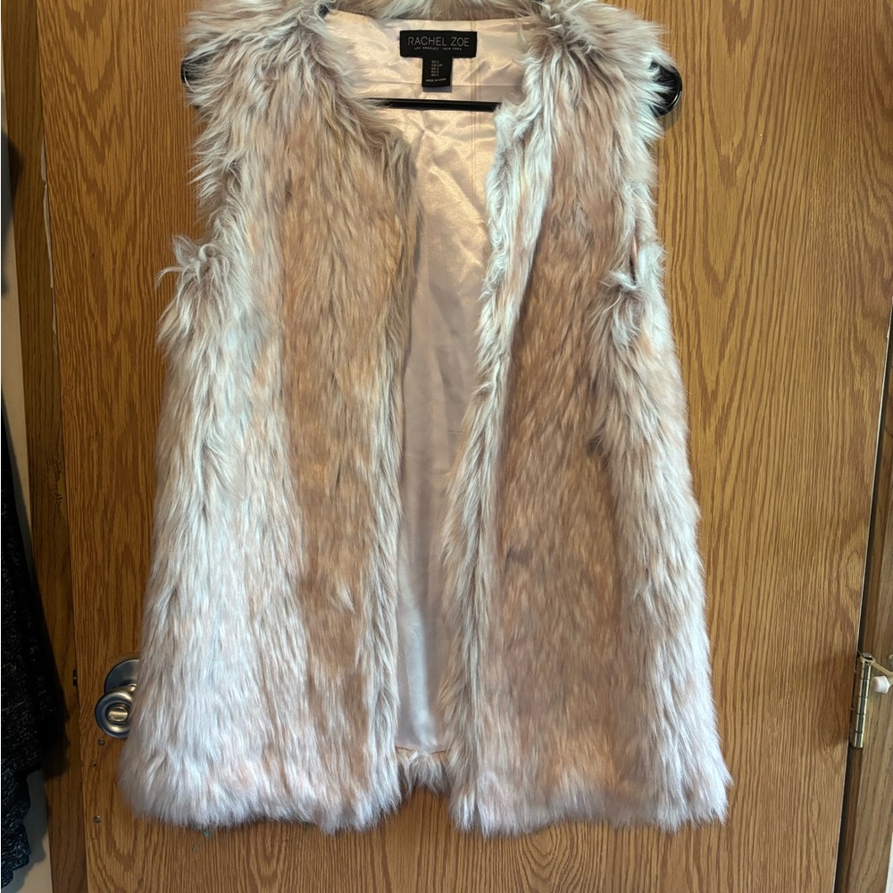 Rachel Zoe Women's Faux Fur Vest - Cream